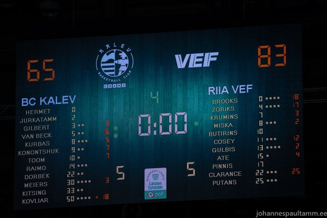 26 Kalev-Cramo vs Riia VEF 65-83 07.04.23